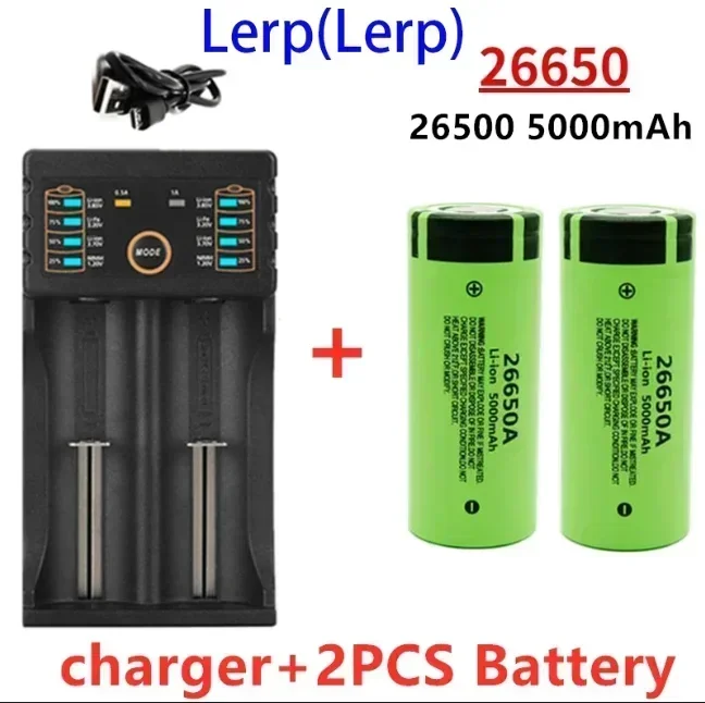 Rechargeable lithium battery for flashlights. 26650A. 3.7 V. 5000mA. 20A. Widely used electronic products
Rechargeable lithium battery for flashlights. 26650A. 3.7 V. 5000mA. 20A. Widely used electronic products