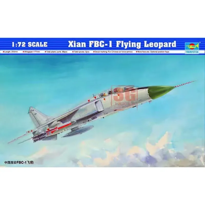 Модель Trumpeter 1/72 01608, Китай, Xi'an FBC-1, комплект масштабной модели самолета в сборе с летающим леопардом
Модель Trumpeter 1/72 01608, Китай, Xi'an FBC-1, комплект масштабной модели самолета в сборе с летающим леопардом