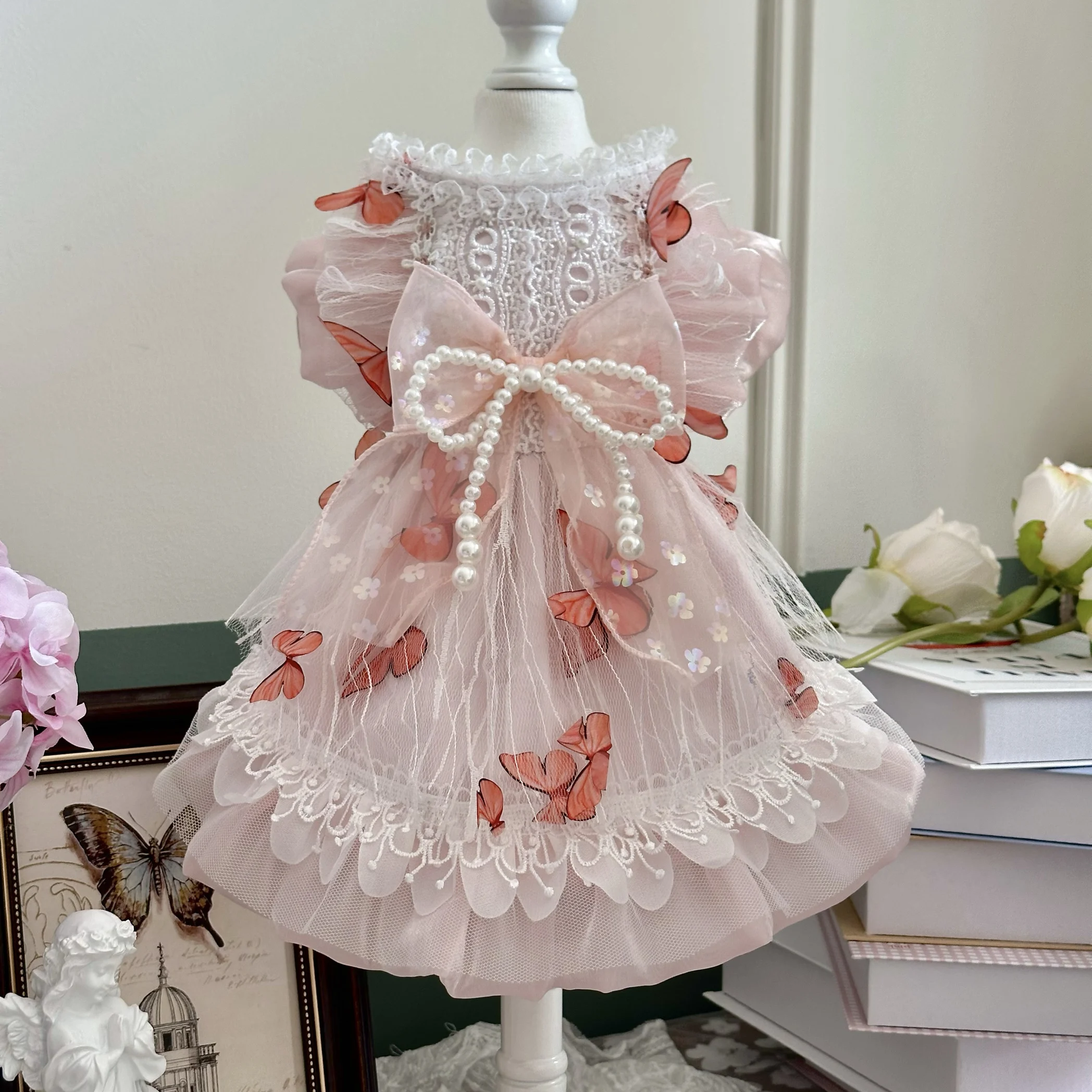 Luxury Pink Pet Dog Clothes Fashion Handmade Mesh Pear Bow Butterfly Princess Dresses For Small Medium Dog Chihuahua Puppy Coats
Luxury Pink Pet Dog Clothes Fashion Handmade Mesh Pear Bow Butterfly Princess Dresses For Small Medium Dog Chihuahua Puppy Coats