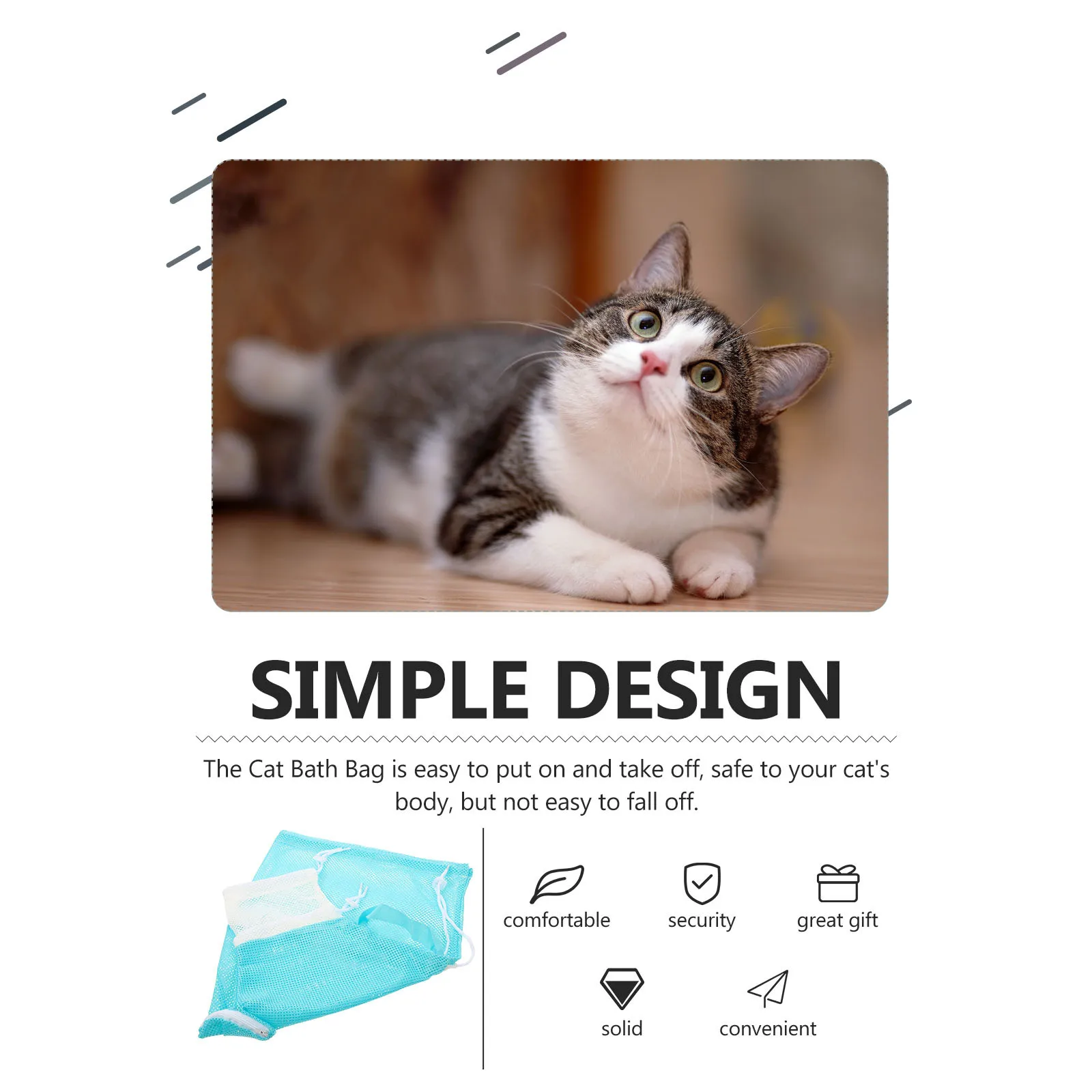 Cat Bath Bag High-Grade Polyester Breathable Cat Shower Grooming Bathing Net Easy on Off Safe Durable Pet Supply Nail Trim
Cat Bath Bag High-Grade Polyester Breathable Cat Shower Grooming Bathing Net Easy on Off Safe Durable Pet Supply Nail Trim