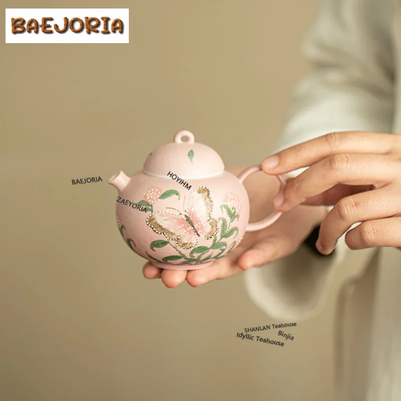 160ml Hand-painted Stacked Glaze Butterfly Teapot Elegant Tea Infuser Pot Tea Soaking Kettle With Ball Hole Tea Ceremony Gifts
160ml Hand-painted Stacked Glaze Butterfly Teapot Elegant Tea Infuser Pot Tea Soaking Kettle With Ball Hole Tea Ceremony Gifts