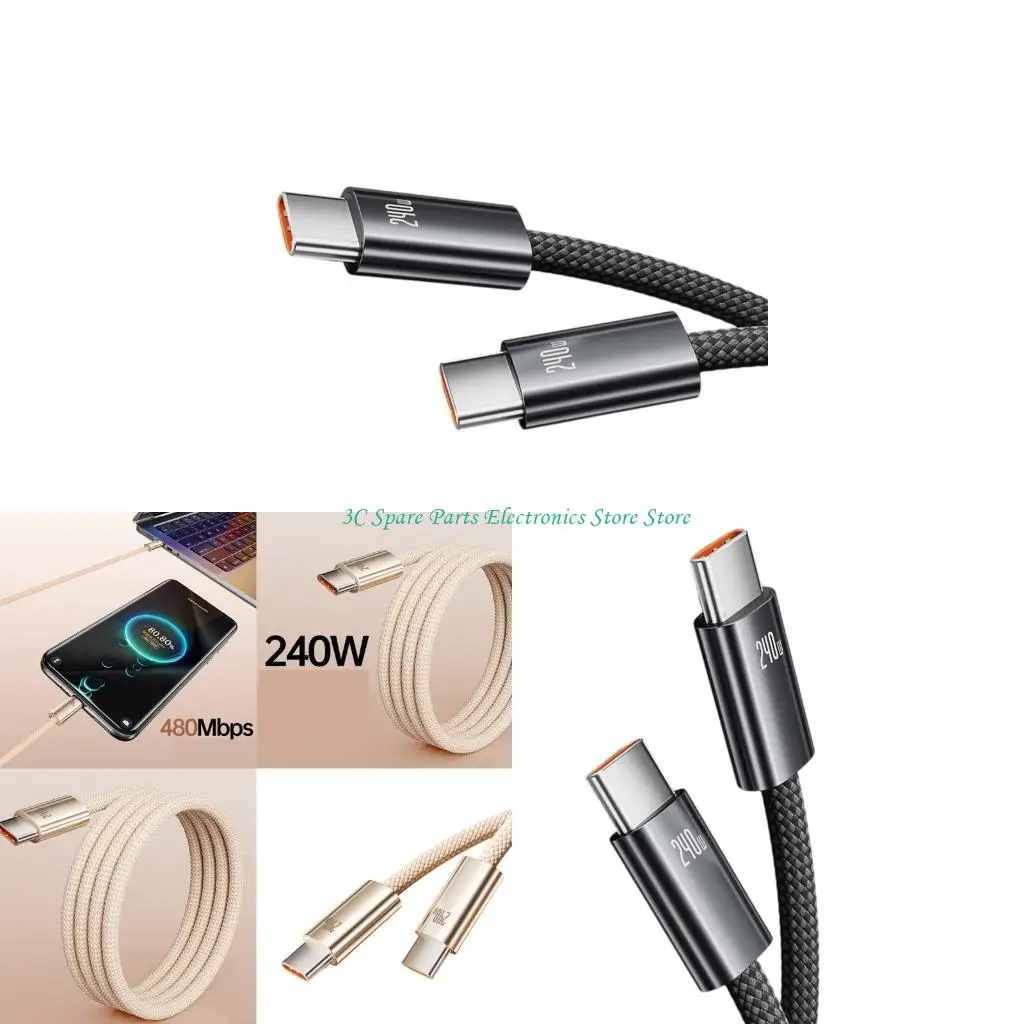 SZ 240W Super Fast Charging Type C Cable 5A USB C to Type C Cable PD3.1 USB C Quick Charging Date Cord Phone 15 16
SZ 240W Super Fast Charging Type C Cable 5A USB C to Type C Cable PD3.1 USB C Quick Charging Date Cord Phone 15 16