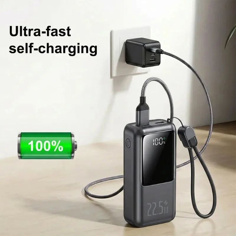 Power Bank Fast Charging Portable Charger Built-in Type-C Cable PD QC3.0 External Pack For IPhone Samsung 20000mAh 22.5W
Power Bank Fast Charging Portable Charger Built-in Type-C Cable PD QC3.0 External Pack For IPhone Samsung 20000mAh 22.5W