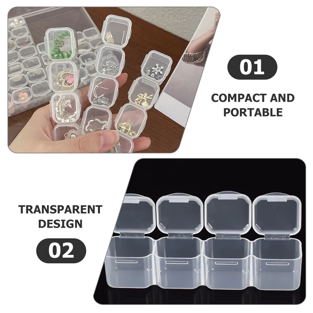 28 Compartments Jewelry Storage Box Small Manicure Clear Plastic Organizers Earring Holder Beads Case Accessories Travel
28 Compartments Jewelry Storage Box Small Manicure Clear Plastic Organizers Earring Holder Beads Case Accessories Travel