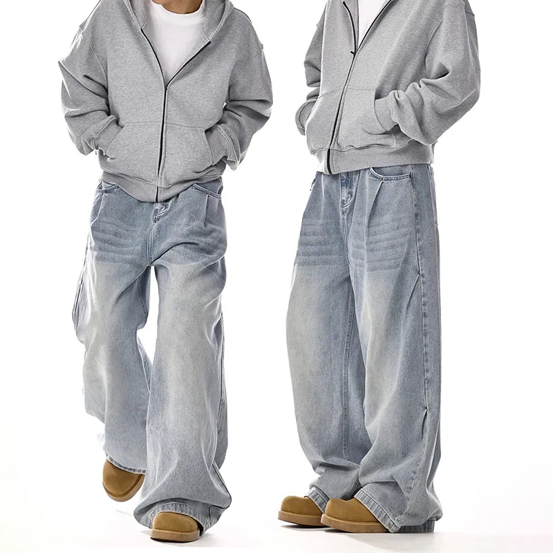 New Korean Retro Men'S Jeans High Street Straight Leg Pants Loose Casual Jeans Fashion Wide Leg Pants
New Korean Retro Men'S Jeans High Street Straight Leg Pants Loose Casual Jeans Fashion Wide Leg Pants