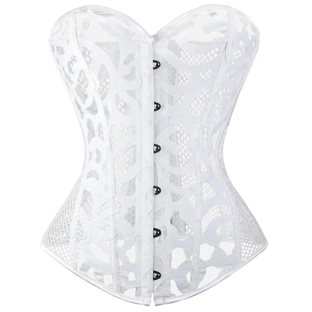 Corsé Victoriano White Corset Vintage Gothic Women Overbust Sexy Bustier Hollow Out Mesh Lace Up Body Shaper Slimm Waist Korsett
Corsé Victoriano White Corset Vintage Gothic Women Overbust Sexy Bustier Hollow Out Mesh Lace Up Body Shaper Slimm Waist Korsett