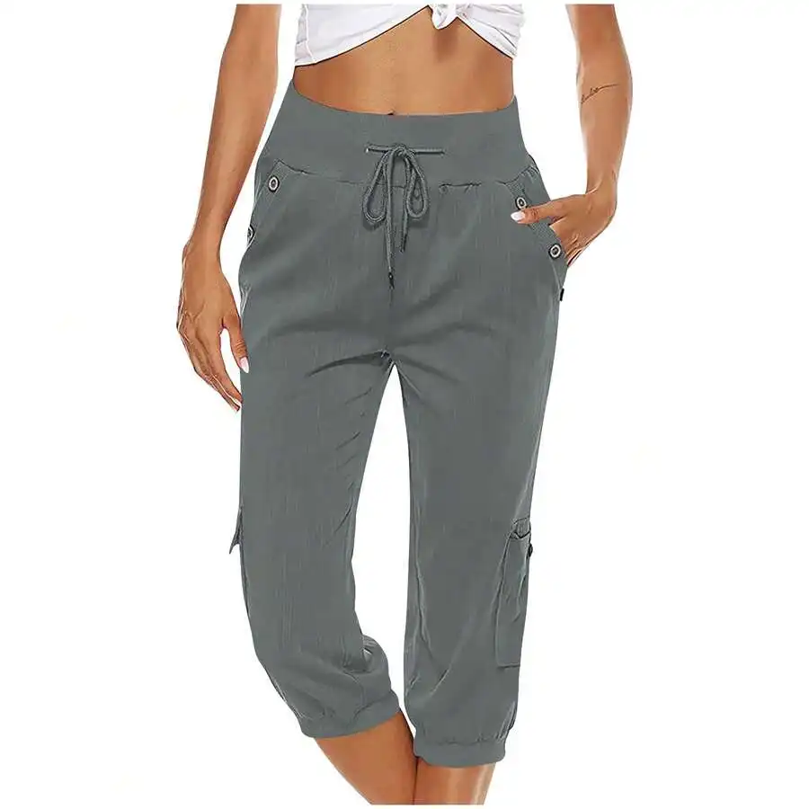 Cotton Linen Capri Pants Women High Waist Drawstring Loose Cropped Summer Comfortable
Cotton Linen Capri Pants Women High Waist Drawstring Loose Cropped Summer Comfortable