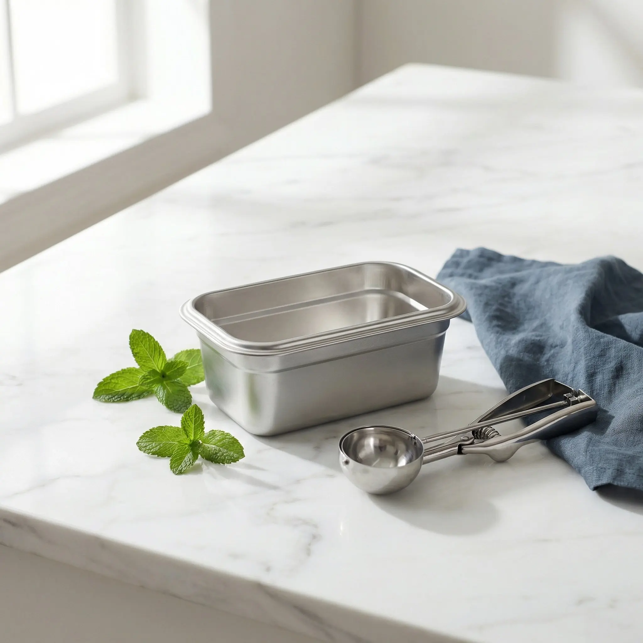 2Pcs Stainless Steel Ice Cream Container Airtight Lid Freshness Preservation Box Suitable for Homemade Foods Freezer Use
2Pcs Stainless Steel Ice Cream Container Airtight Lid Freshness Preservation Box Suitable for Homemade Foods Freezer Use
