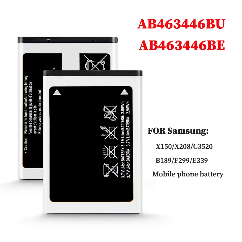 AB463446BU AB043446BE Replacement Mobile Phone Battery for Samsung F250 X150 X300 C3300K X208 B189 F299
AB463446BU AB043446BE Replacement Mobile Phone Battery for Samsung F250 X150 X300 C3300K X208 B189 F299