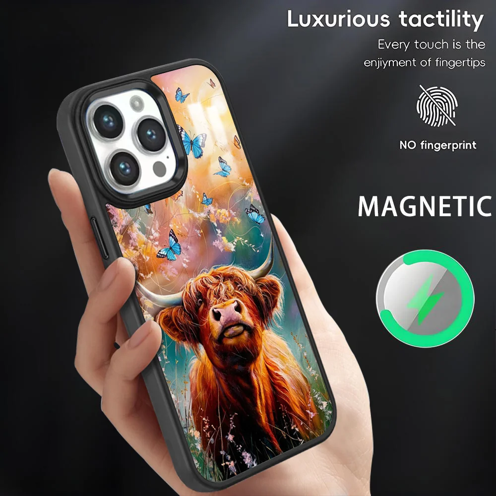 Cute Highland Cow Phone Case For iPhone 16 15 14 13 12 11 Pro Max Plus Mini Magnetic Magsafe Wireless Charging Cover Coque
Cute Highland Cow Phone Case For iPhone 16 15 14 13 12 11 Pro Max Plus Mini Magnetic Magsafe Wireless Charging Cover Coque