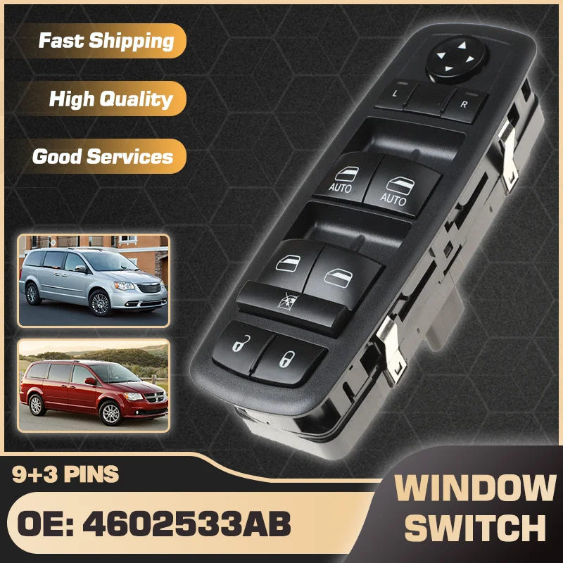 LHD Power Master Window Switch For Chrysler Town & Country Grand Voyager Dodge Grand Caravan Ram C/V 2008 2010-2011 4602533AB
LHD Power Master Window Switch For Chrysler Town & Country Grand Voyager Dodge Grand Caravan Ram C/V 2008 2010-2011 4602533AB