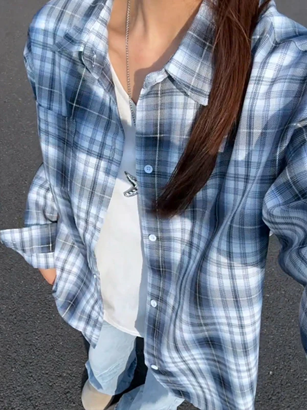 Men's Plaid irt Long Sve Sun Protection Outerwear Cleanfit k Blue Retro American Sle High End Feeling Casual Commute
Men's Plaid irt Long Sve Sun Protection Outerwear Cleanfit k Blue Retro American Sle High End Feeling Casual Commute
