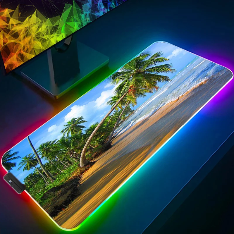 LED Light RGB Large Gaming Mouse Pad Coconut trees on the beach by the sea Anime PC Computer Gamer Desk Mat Laptop LED Mousepad
LED Light RGB Large Gaming Mouse Pad Coconut trees on the beach by the sea Anime PC Computer Gamer Desk Mat Laptop LED Mousepad