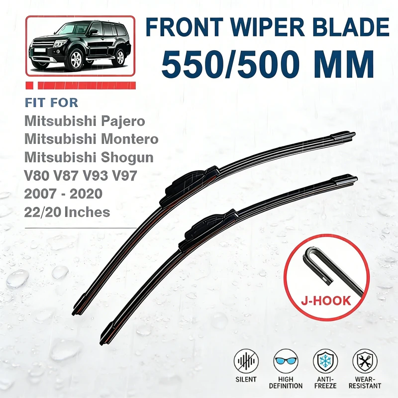 Front Wiper Blades 22"+20" For Mitsubishi Pajero 4 Montero Shogun 2007-2020 V80 V87 V93 V97 Windshield Windscreen Car Accessory
Front Wiper Blades 22"+20" For Mitsubishi Pajero 4 Montero Shogun 2007-2020 V80 V87 V93 V97 Windshield Windscreen Car Accessory