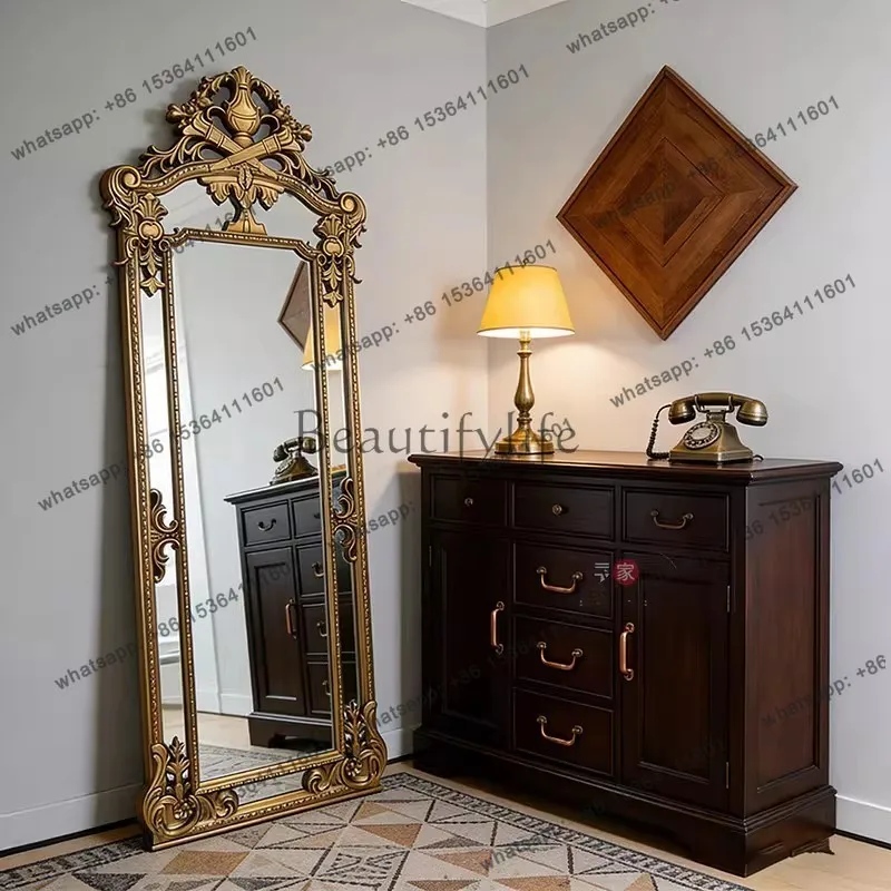 *French retro full-length mirror wall-mounted European carved full-length mirror
*French retro full-length mirror wall-mounted European carved full-length mirror