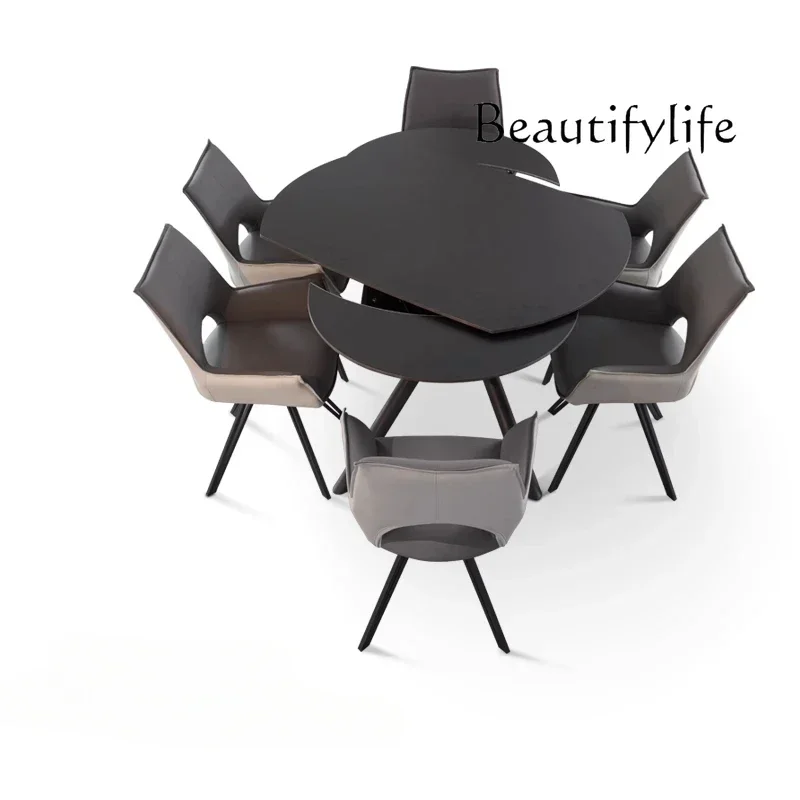 Black imported rock slab dining table retractable folding rotating light luxury modern simple household apartment American table
Black imported rock slab dining table retractable folding rotating light luxury modern simple household apartment American table
