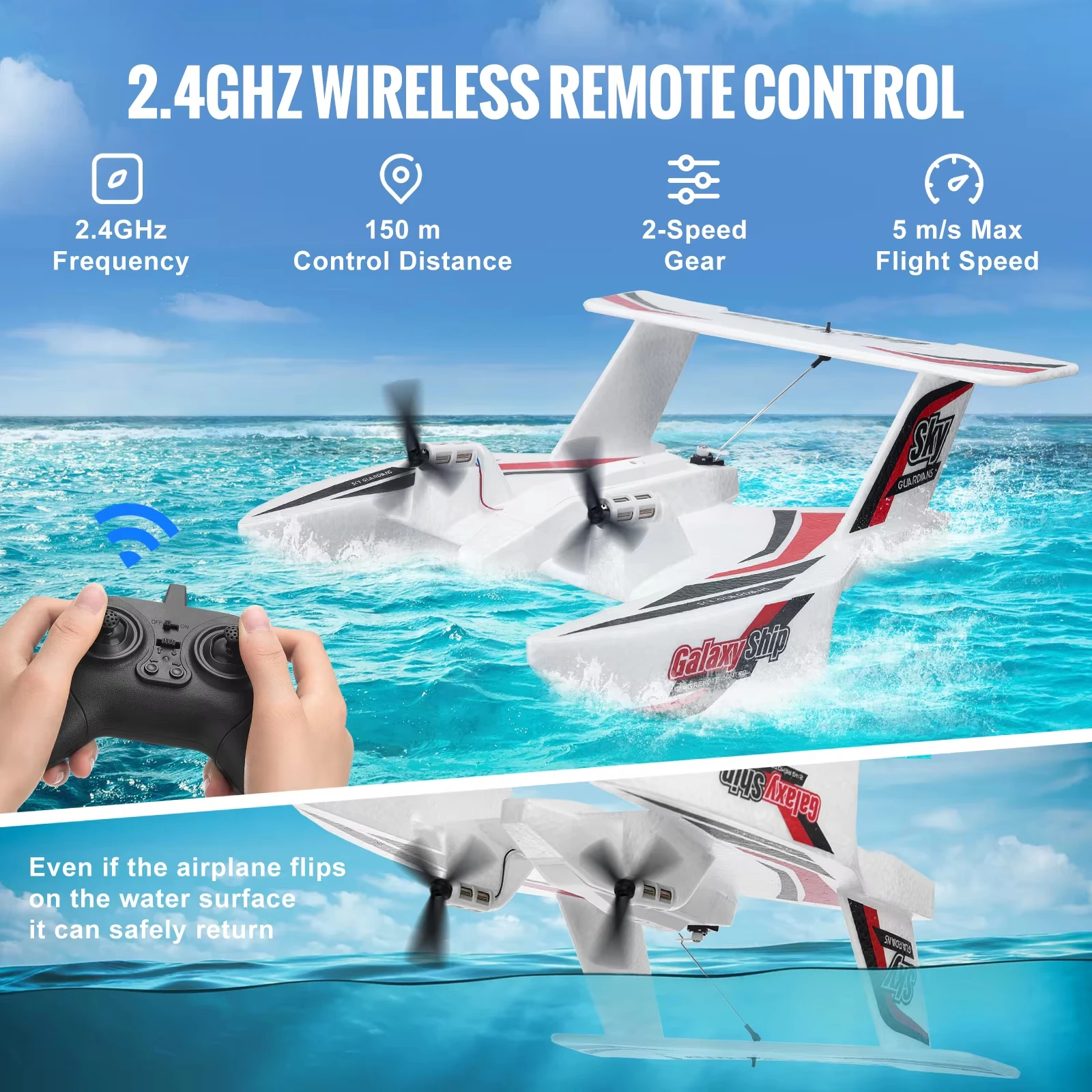 EPP Foam RC Plane 2.4G 3CH Radio Control Aircraft Sea And Air RC Glider Water Land Flying Airplane Toys Gift For Boys
EPP Foam RC Plane 2.4G 3CH Radio Control Aircraft Sea And Air RC Glider Water Land Flying Airplane Toys Gift For Boys