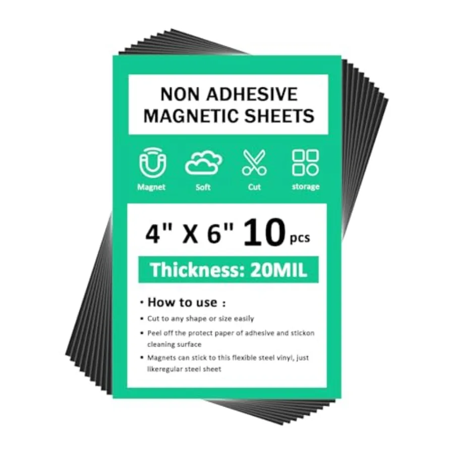 4''x6'' Flexible Rubber Magnetic Sheet 20Mil Non-Adhesive for Die Storage Business Display Car Sticker Craft Product Souvenir R
4''x6'' Flexible Rubber Magnetic Sheet 20Mil Non-Adhesive for Die Storage Business Display Car Sticker Craft Product Souvenir R