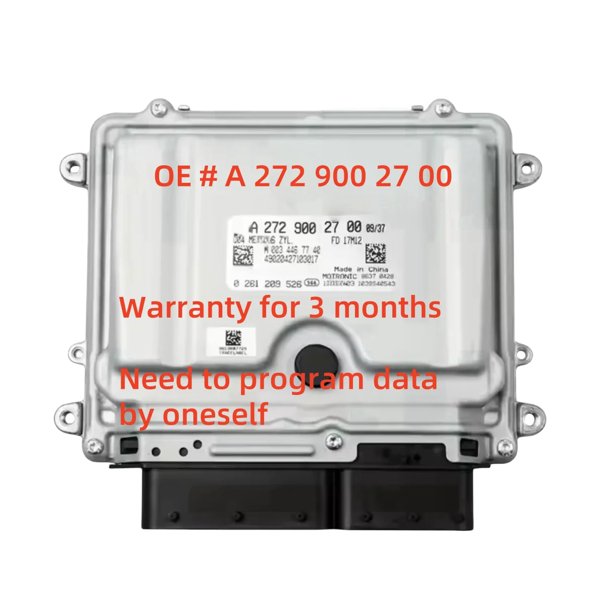 High quality A 272 900 27 00 ME9.7 ME 9.7 273 - 272 ECU ECM Engine Computer For Mercedes 237 Engine 4.6L 4633CC V8
High quality A 272 900 27 00 ME9.7 ME 9.7 273 - 272 ECU ECM Engine Computer For Mercedes 237 Engine 4.6L 4633CC V8
