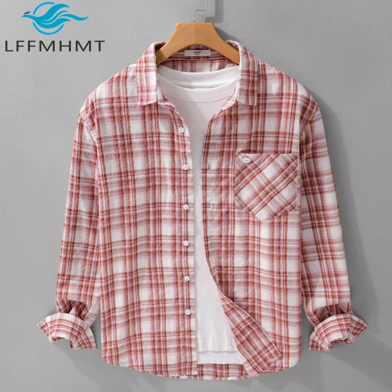 9933 Vintage Classic Men's Plaided Shirts for Men Spring Summer Fashion Long Sleeve Loose Casual Blouse Sun-protection Tops Male
9933 Vintage Classic Men's Plaided Shirts for Men Spring Summer Fashion Long Sleeve Loose Casual Blouse Sun-protection Tops Male