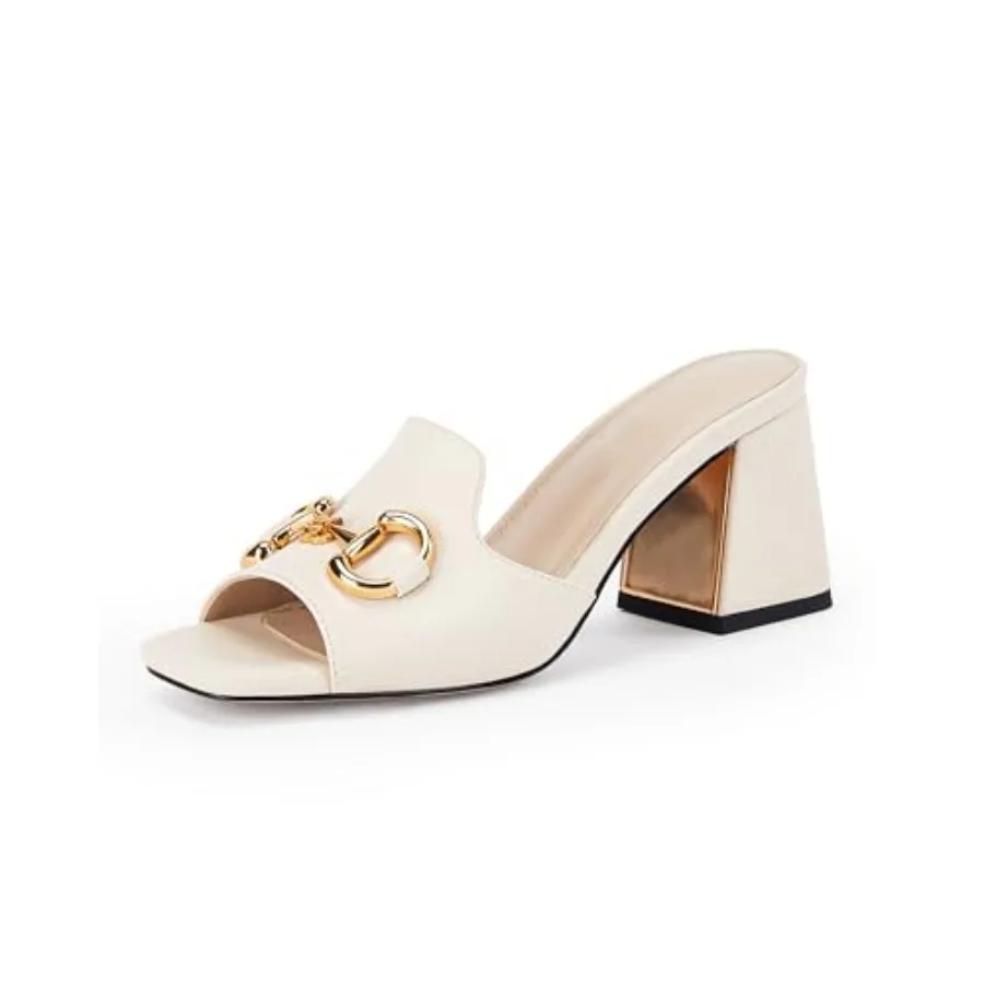 gihubafuil Women's Sandals Peep Toe Slides Chunky Heel Mules Single Band Comfort Slip-on Shoes with Metal Chain for Spring Summ
gihubafuil Women's Sandals Peep Toe Slides Chunky Heel Mules Single Band Comfort Slip-on Shoes with Metal Chain for Spring Summ