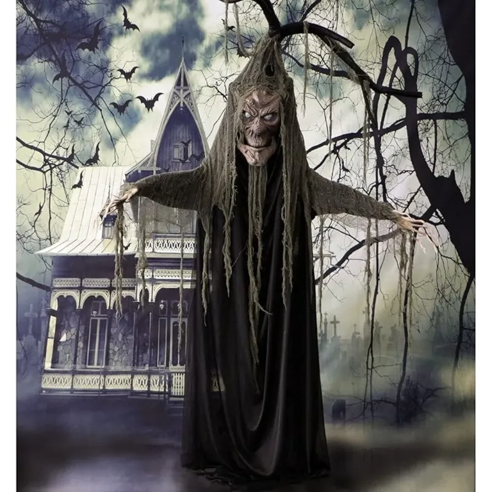 Outdoor Halloween Talking Tree Man Decoration with Touch Activated Lights and Sound Battery Drive.
Outdoor Halloween Talking Tree Man Decoration with Touch Activated Lights and Sound Battery Drive.