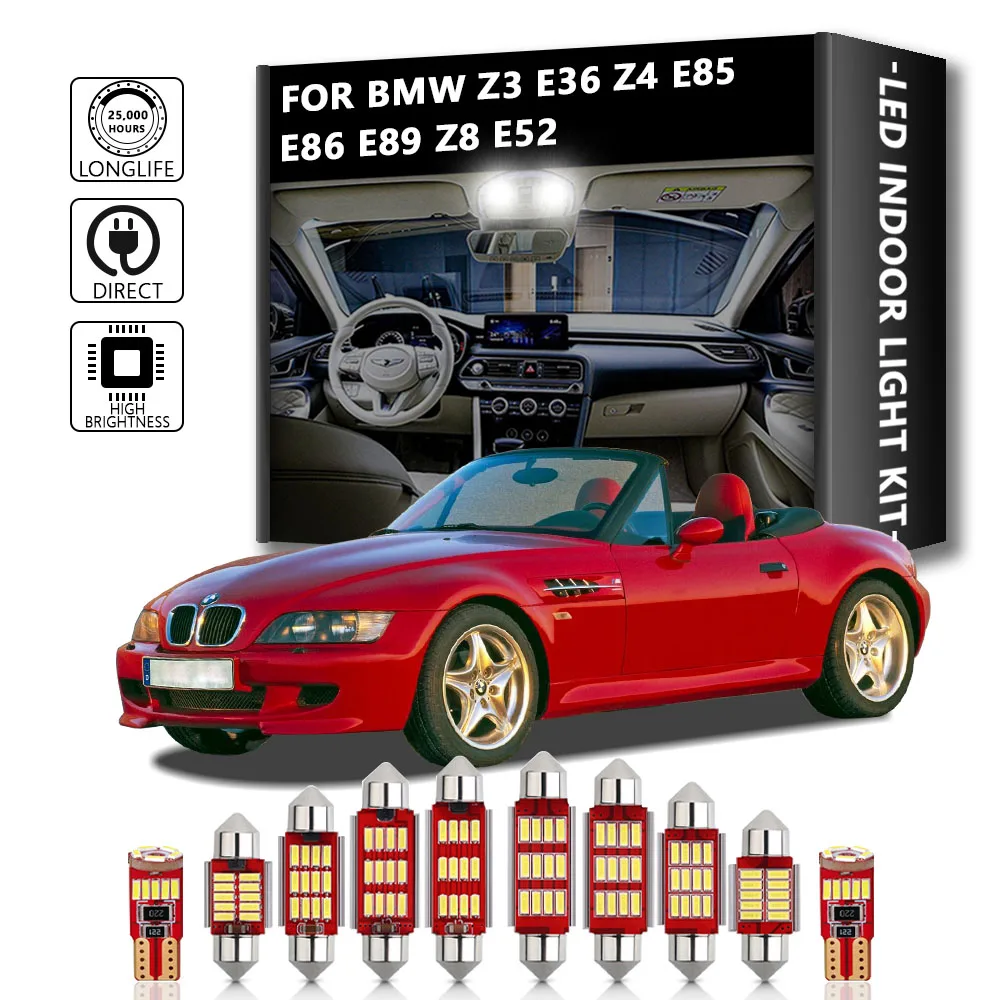 Interior LED For BMW Z3 E36 Z4 E85 E86 E89 Z8 E52 Coupe Canbus Vehicle Bulb Indoor Dome Reading Light Error Free Auto Lamp Kit
Interior LED For BMW Z3 E36 Z4 E85 E86 E89 Z8 E52 Coupe Canbus Vehicle Bulb Indoor Dome Reading Light Error Free Auto Lamp Kit
