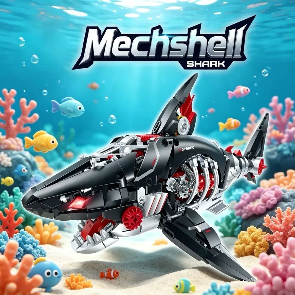 2026 new moc Mechanical and electric shark building block animal model puzzle assembling toy shark ornaments adult Gift
2026 new moc Mechanical and electric shark building block animal model puzzle assembling toy shark ornaments adult Gift