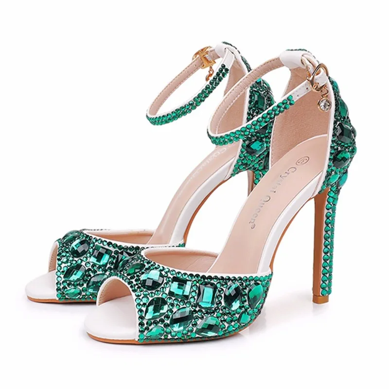 2026 New Pumps Women Heeled Sandals Summer Rhinestone Buckle Strap PU 11CM Thin Heels Bridal Wedding Elegant Women Shoes White
2026 New Pumps Women Heeled Sandals Summer Rhinestone Buckle Strap PU 11CM Thin Heels Bridal Wedding Elegant Women Shoes White