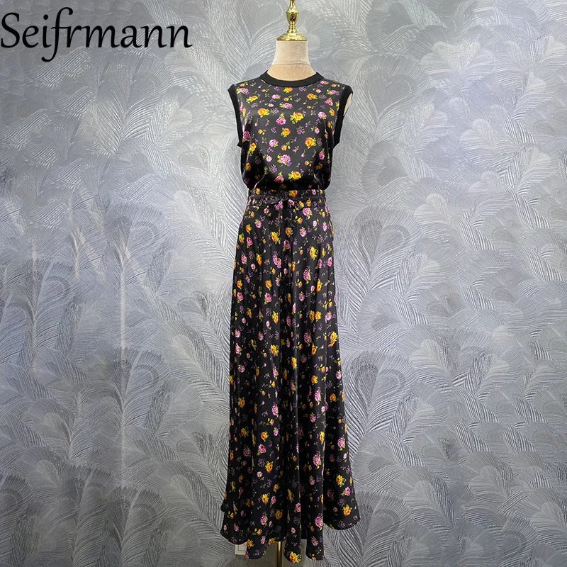 Seifrmann 2026 Spring Women's New Fashion Round Neck Sleeveless Knitted Silk Top+Half Skirt Two Piece Set
Seifrmann 2026 Spring Women's New Fashion Round Neck Sleeveless Knitted Silk Top+Half Skirt Two Piece Set