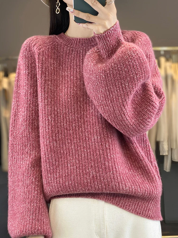 Classic Autumn Winter Women Sweater 2024 Pure Merino Wool Thick Knitwear Long Sleeve Loose Pullover Soft Cashmere Clothing Tops
Classic Autumn Winter Women Sweater 2024 Pure Merino Wool Thick Knitwear Long Sleeve Loose Pullover Soft Cashmere Clothing Tops