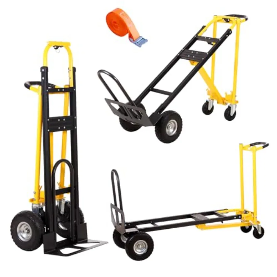 Convertible Hand Truck Dolly Cart for moving and transport, industrial aluminum, black, 3-in-1 design, 1000 lbs capacity, heavy
Convertible Hand Truck Dolly Cart for moving and transport, industrial aluminum, black, 3-in-1 design, 1000 lbs capacity, heavy