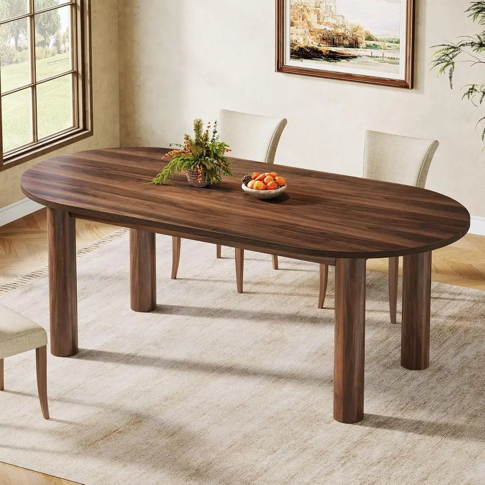 Обеденный стол 63 Walnut Oval, с изогнутой столешницей, подходит для кухни, столовой, гостиной, простая сборка
Обеденный стол 63 Walnut Oval, с изогнутой столешницей, подходит для кухни, столовой, гостиной, простая сборка