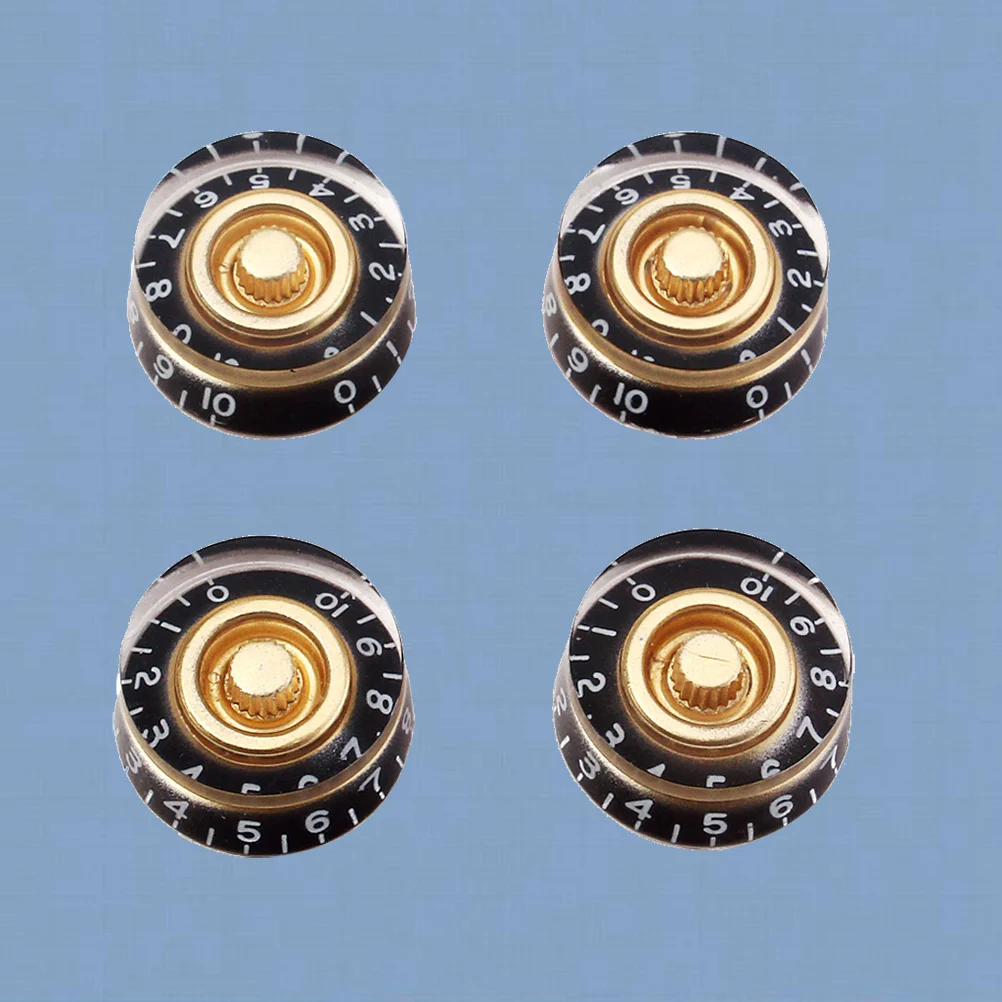 4 PCS/ Set Guitar Knobs Volume Tone Control Rotary Knobs for Style Electric Guitar Parts Replacement (Black and Yellow)
4 PCS/ Set Guitar Knobs Volume Tone Control Rotary Knobs for Style Electric Guitar Parts Replacement (Black and Yellow)