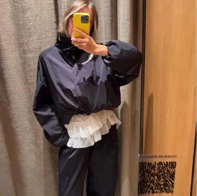 Повседневные однотонные куртки-бомберы с однотонным воротником-стойкой и длинными рукавами, однобортные свободные пальто на молнии, уличная женская модная верхняя одежда
Повседневные однотонные куртки-бомберы с однотонным воротником-стойкой и длинными рукавами, однобортные свободные пальто на молнии, уличная женская модная верхняя одежда