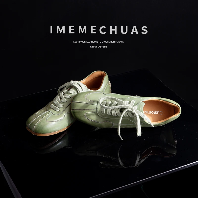Fashion News Women Casual Sneakers Flats Heels Genuine Leather Round Toe Trainers Lace-up Zapatillas Outdoors Ladies Shoes Size
Fashion News Women Casual Sneakers Flats Heels Genuine Leather Round Toe Trainers Lace-up Zapatillas Outdoors Ladies Shoes Size