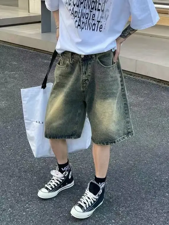 Мужские летние джинсы в стиле ретро, тонкие, свободные, прямые, повседневные, длиной до середины икры, модные, с широкими штанинами, средней посадки
Мужские летние джинсы в стиле ретро, тонкие, свободные, прямые, повседневные, длиной до середины икры, модные, с широкими штанинами, средней посадки