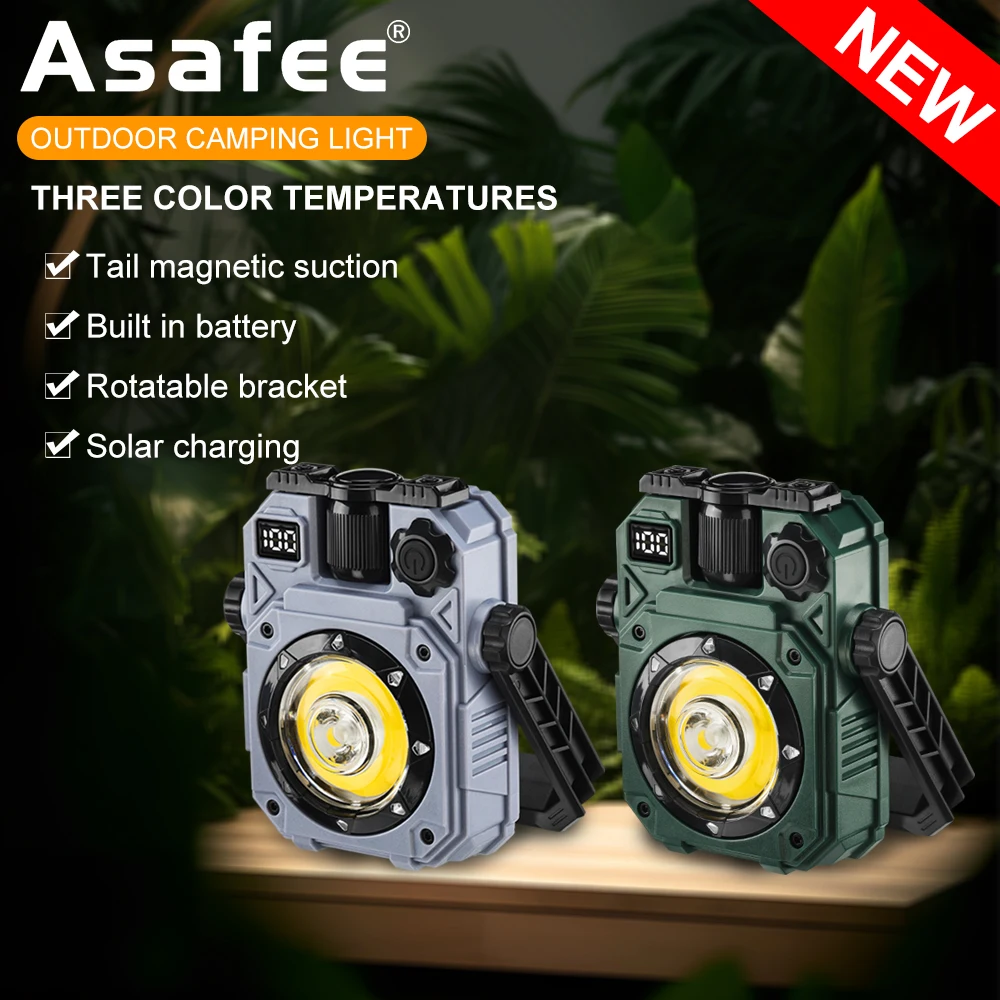 Asafee ZLY018 Новый светодиодный солнечный/USB перезаряжаемый светильник для кемпинга с бесступенчатым затемнением, палаточный фонарь с сильной магнитной регулировкой, рабочий свет
Asafee ZLY018 Новый светодиодный солнечный/USB перезаряжаемый светильник для кемпинга с бесступенчатым затемнением, палаточный фонарь с сильной магнитной регулировкой, рабочий свет