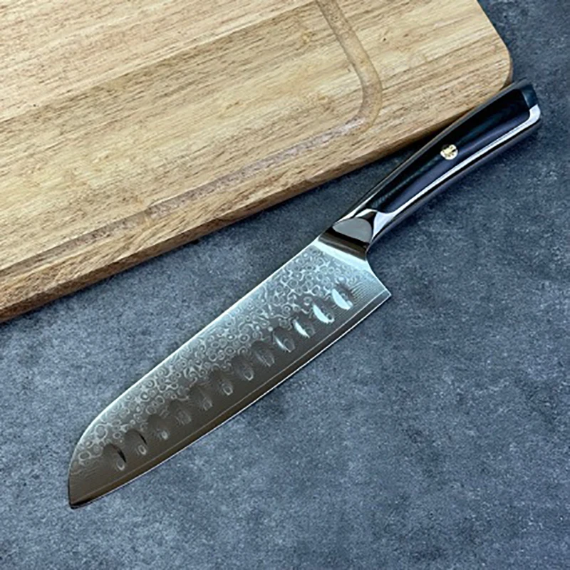 7 Inch Santoku Knife 67-Layers Damascus Steel 10Cr15MoV Blade Chef Cleaver Slicing Japanese Kitchen Knives G10 & Steel Handle
7 Inch Santoku Knife 67-Layers Damascus Steel 10Cr15MoV Blade Chef Cleaver Slicing Japanese Kitchen Knives G10 & Steel Handle