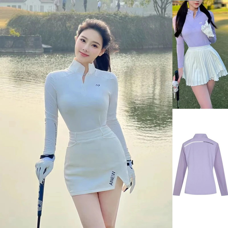 Women's Golf Apparel: Premium Fashion Long-Sleeve T-Shirt with Zipper, Stretch Golf Shirt, Slim-Fit Set
Women's Golf Apparel: Premium Fashion Long-Sleeve T-Shirt with Zipper, Stretch Golf Shirt, Slim-Fit Set