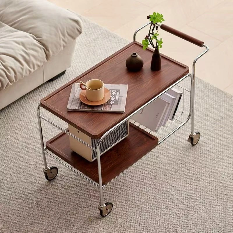 Mobile side few wheeled trolley creative small coffee table cream wind bedside table household medieval
Mobile side few wheeled trolley creative small coffee table cream wind bedside table household medieval