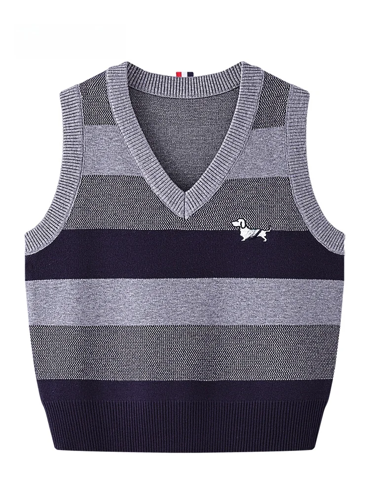 JZZDEMM Women's Knitted Vest Early Autumn Sle Cotton Blend V-Ne Embroidered Striped Dog Collar Layering Top
JZZDEMM Women's Knitted Vest Early Autumn Sle Cotton Blend V-Ne Embroidered Striped Dog Collar Layering Top