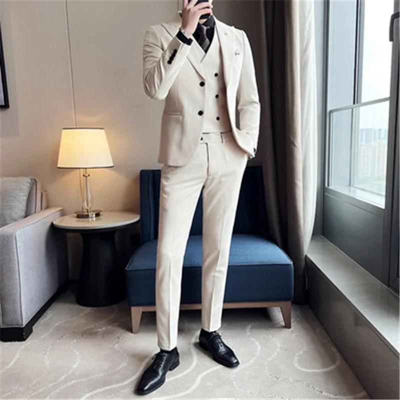 Wedding Suits Groom Tuxedo 3 Pieces Blazer Vest Pants Set Men Party Prom Dress Costume Original Designer Men's Clothing 5XL New
Wedding Suits Groom Tuxedo 3 Pieces Blazer Vest Pants Set Men Party Prom Dress Costume Original Designer Men's Clothing 5XL New