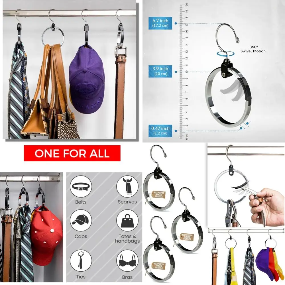 Multipurpose Closet Hangers- Tie and Belt Hanger for Closet- Great Space Saving Belt Organizer for Wardrobe - Ideal for Storing
Multipurpose Closet Hangers- Tie and Belt Hanger for Closet- Great Space Saving Belt Organizer for Wardrobe - Ideal for Storing