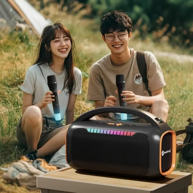 Профессиональные Bluetooth-колонки для караоке с беспроводным микрофоном, RGB-лампа, сабвуфер, USB-карта для улицы, портативное радио, музыкальный плеер
Профессиональные Bluetooth-колонки для караоке с беспроводным микрофоном, RGB-лампа, сабвуфер, USB-карта для улицы, портативное радио, музыкальный плеер