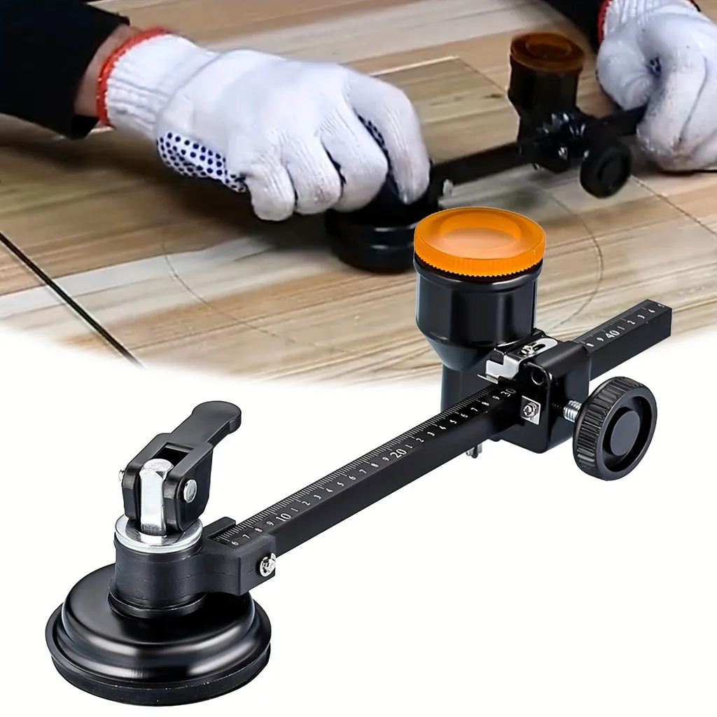 Circular Glass Cutter – Adjustable 12-40cm Compass w/ Suction Cup, for Glass & Tile
Circular Glass Cutter – Adjustable 12-40cm Compass w/ Suction Cup, for Glass & Tile