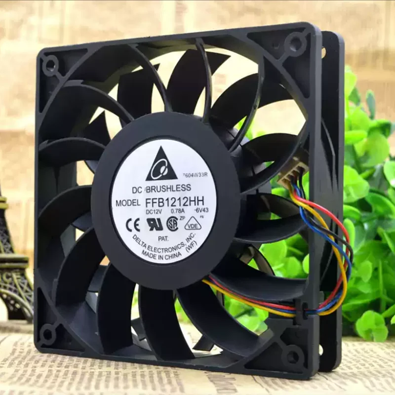 Delta FFB1212HH DC 12V 0.78A 12CM 12025 4-Wire PWM Cooling Fan
Delta FFB1212HH DC 12V 0.78A 12CM 12025 4-Wire PWM Cooling Fan