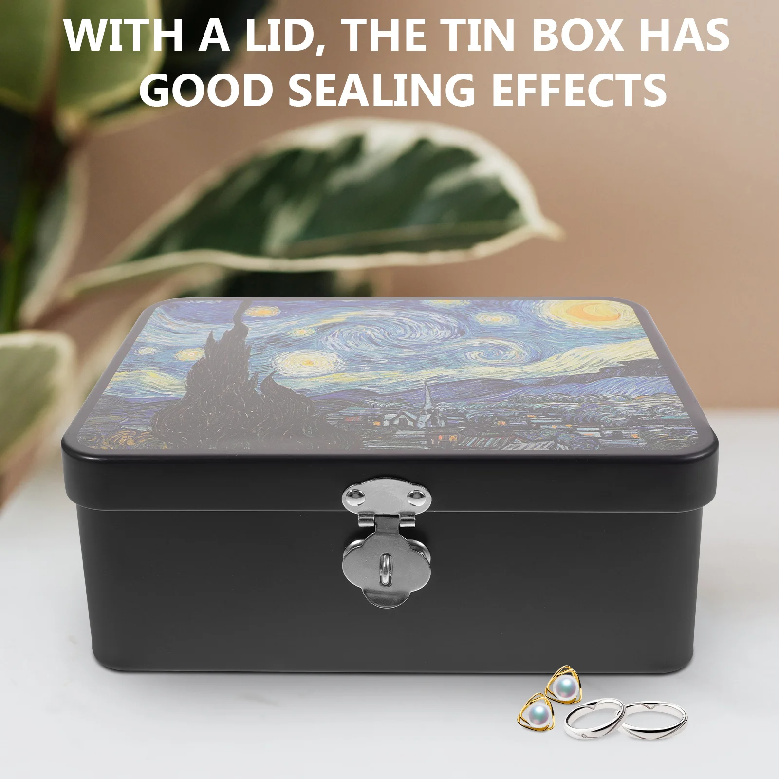 Compact Tinplate Storage Box with Lid Secure Locking Mechanism for Jewelry Rings Earrings Portable Keepsake Tin Case Rustproof
Compact Tinplate Storage Box with Lid Secure Locking Mechanism for Jewelry Rings Earrings Portable Keepsake Tin Case Rustproof