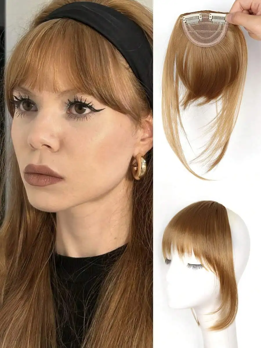 Synthetic Hairpiece With Bangs For Women Clip In Frontal Hair Extension
Synthetic Hairpiece With Bangs For Women Clip In Frontal Hair Extension