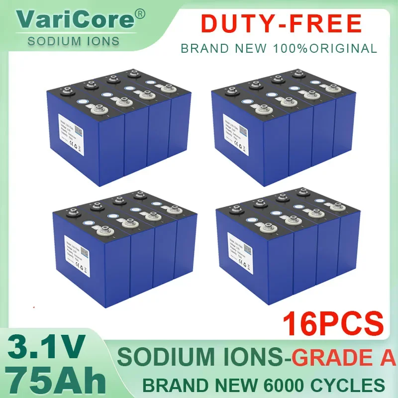 16pcs 3.1V 75Ah Sodium-Ion battery 2.9V 20c discharge DIY 4s 12v Motorcycle Electric Car travel Solar inverter Grade A Duty-free
16pcs 3.1V 75Ah Sodium-Ion battery 2.9V 20c discharge DIY 4s 12v Motorcycle Electric Car travel Solar inverter Grade A Duty-free